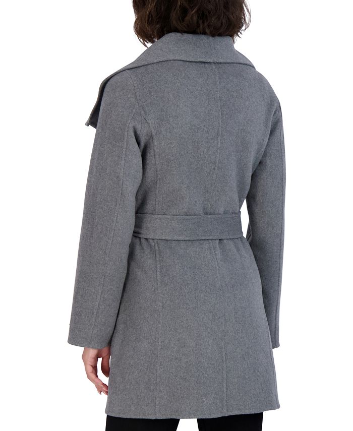 Tahari Women's DoubledFaced Belted Wrap Coat & Reviews Coats