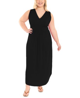 London Times Plus Size Shirt Tail Maxi Dress - Macy's