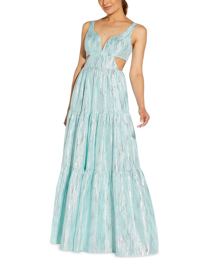 Aidan by Aidan Mattox Women's Tiered Cutout Maxi Dress Macy's