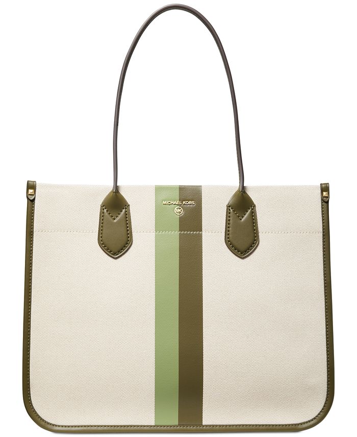 Michael Kors Heidi Extra Large Stripe Canvas Tote Bag - Macy's