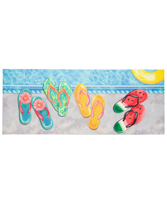 Liora Manne' Illusions Poolside Flip Flops 1'11" x 4'11" Runner Area