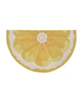 Liora Manne Frontporch Lemon Slice Half Circle Area Rug In Yellow