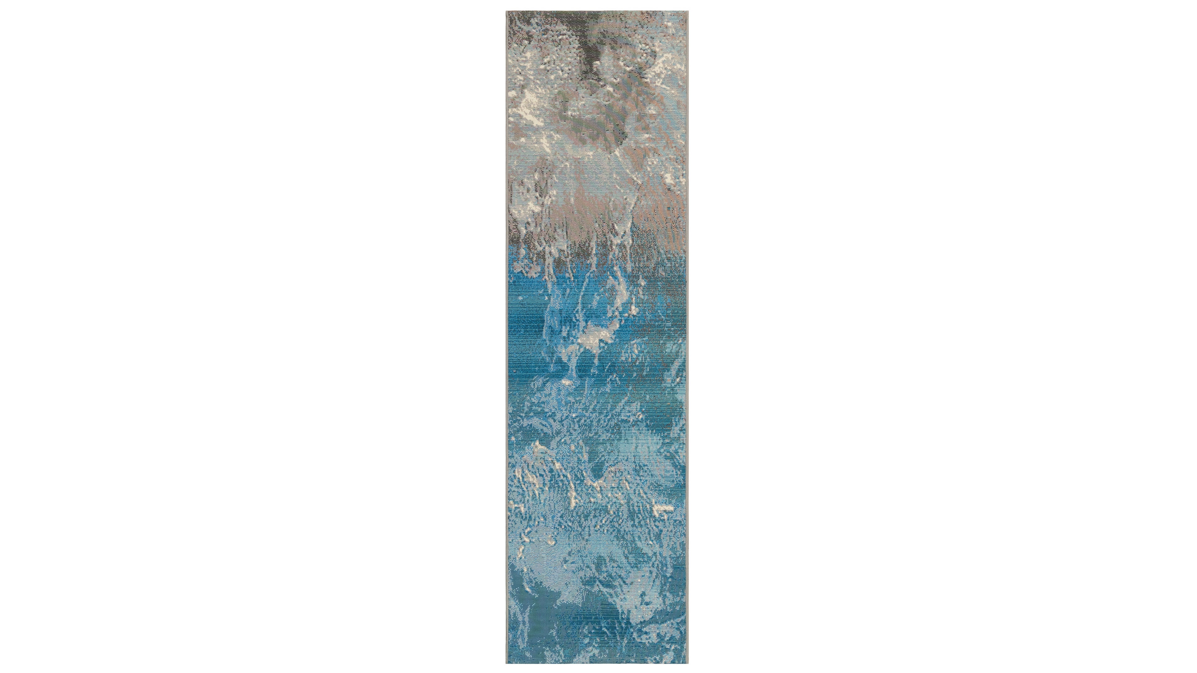 Liora Manne' Marina Surf 1'11" x 7'6" Runner Outdoor Area Rug