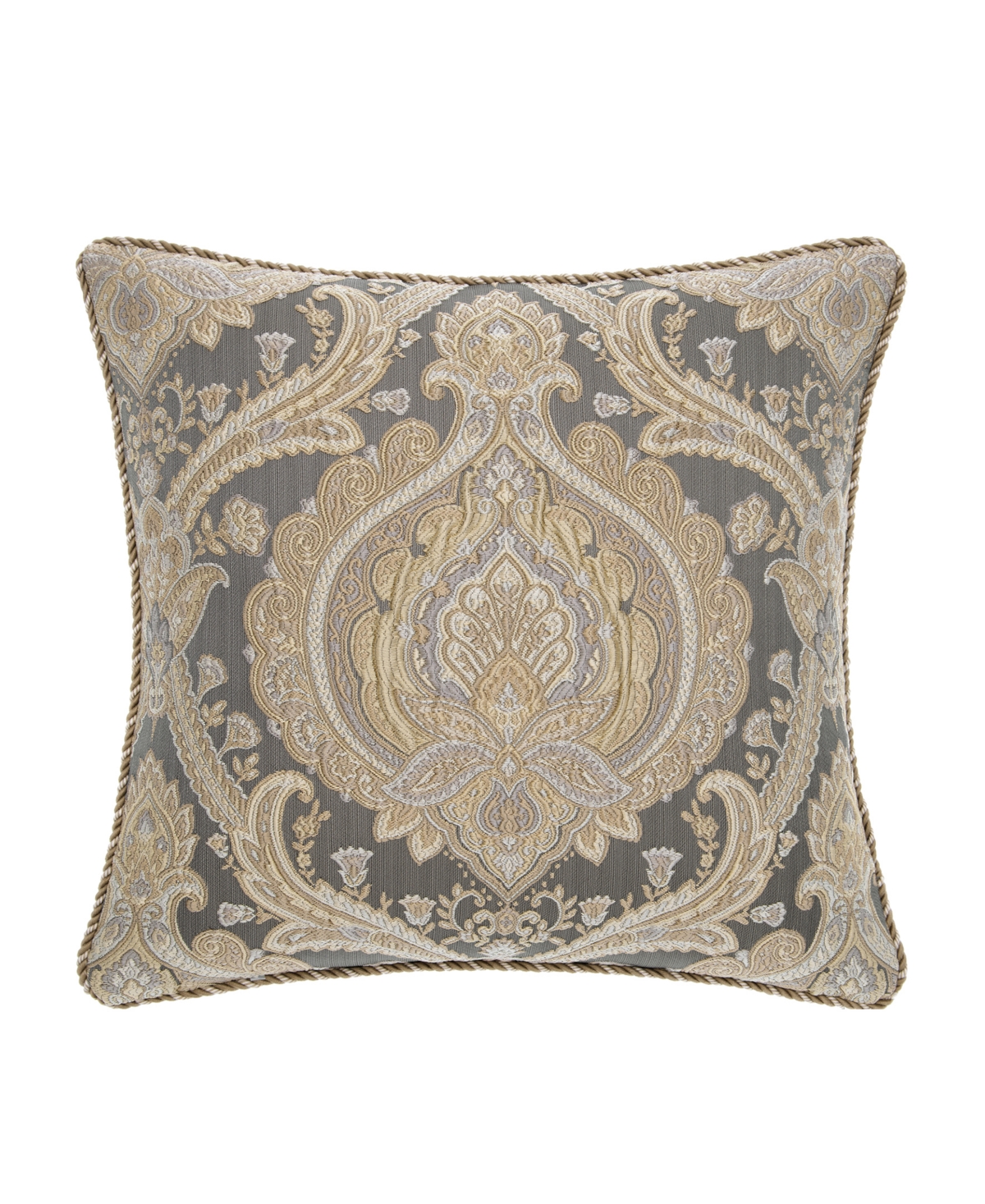 Rose Tree Norwich Decorative Pillow, 17" X 17" In Pewter