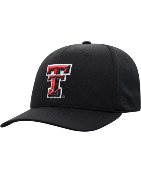 Мужская кепка Top of the World Black Texas Tech Red Raiders Reflex Logo Flex Hat