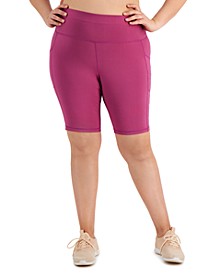 Plus Size Pull-On Bicycle Shorts, Created for Macy's