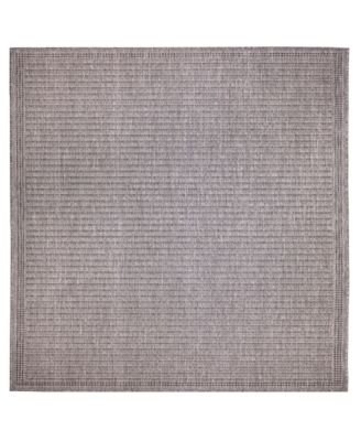 Malibu Simple Border 7'10" x 7'10" Square Outdoor Area Rug