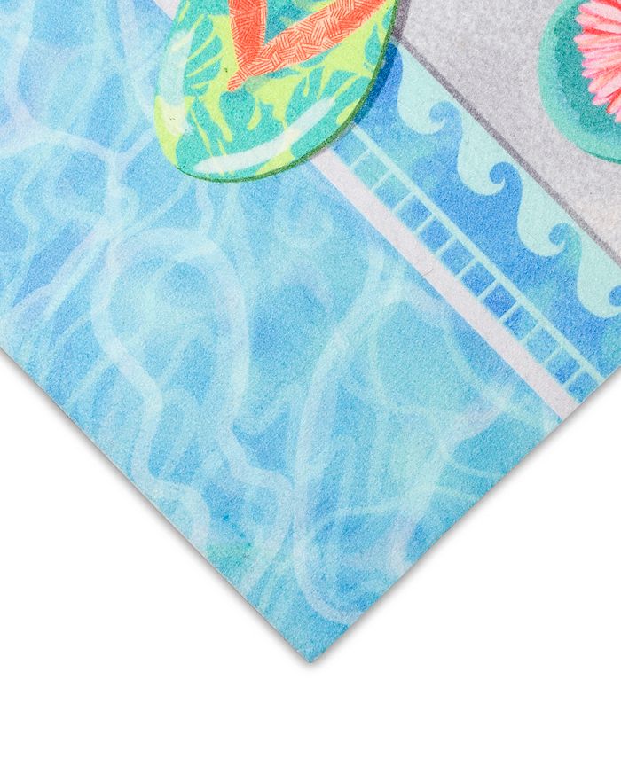 Liora Manne' Illusions Poolside Flip Flops 2'5" x 4'1" Area Rug Macy's