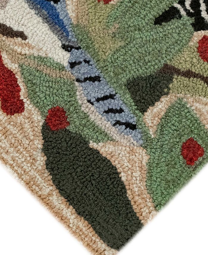Liora Manne' Frontporch Bird Border 2'6" x 4' Outdoor Area Rug Macy's