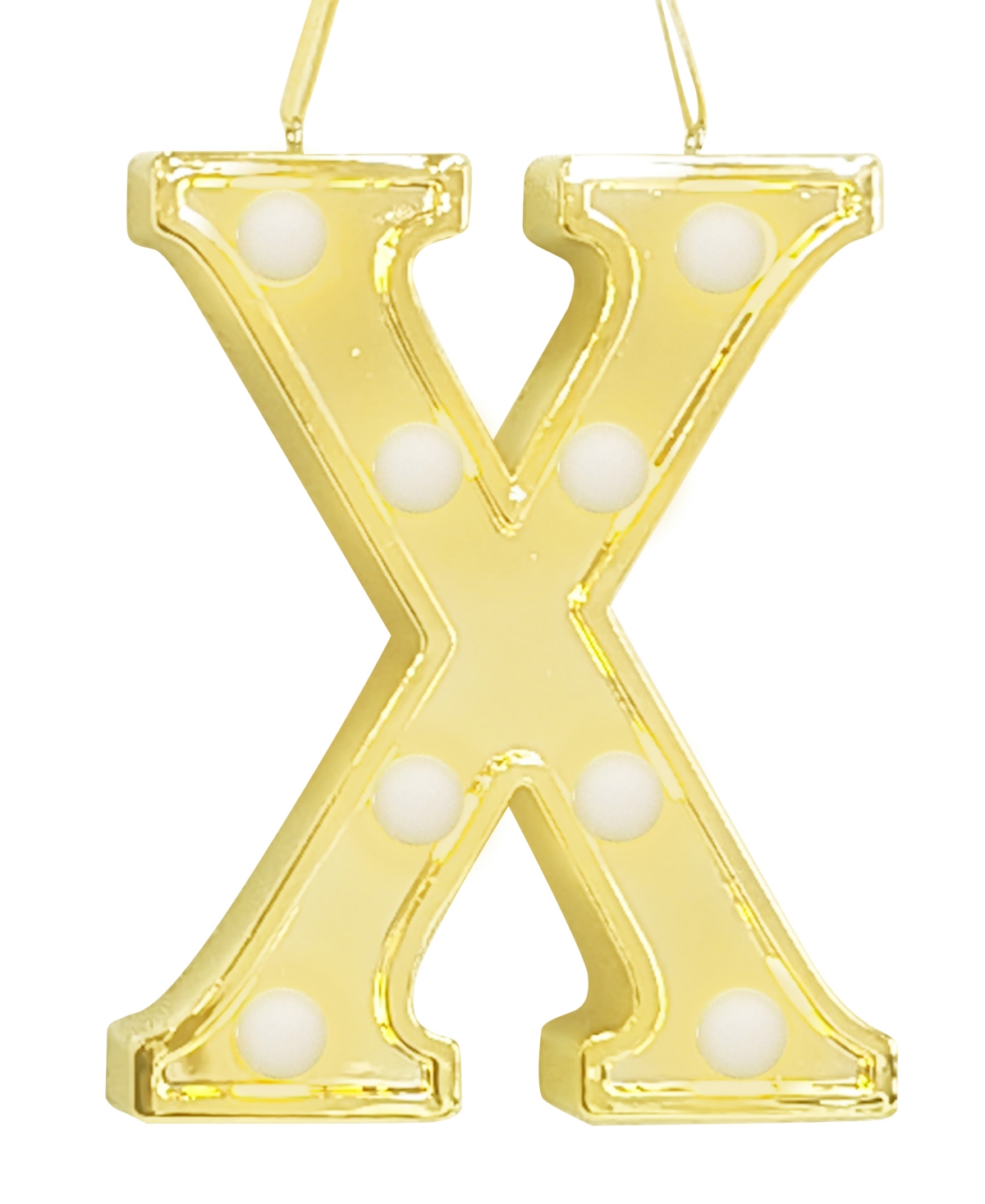 Ganz Led Light Up Marquee Initial Ornaments In Letter X