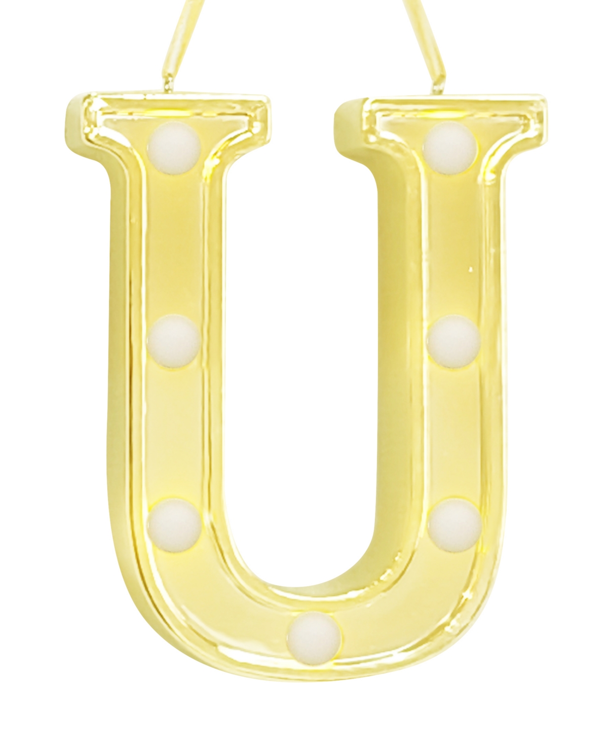 Ganz Led Light Up Marquee Initial Ornaments In Letter U