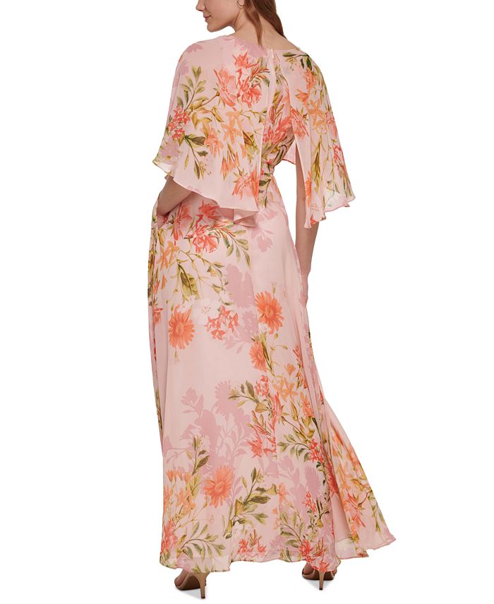 Eliza J Women's Chiffon Capelet Gown - Macy's