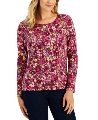 Karen Scott - Women's Camo Fleur Top