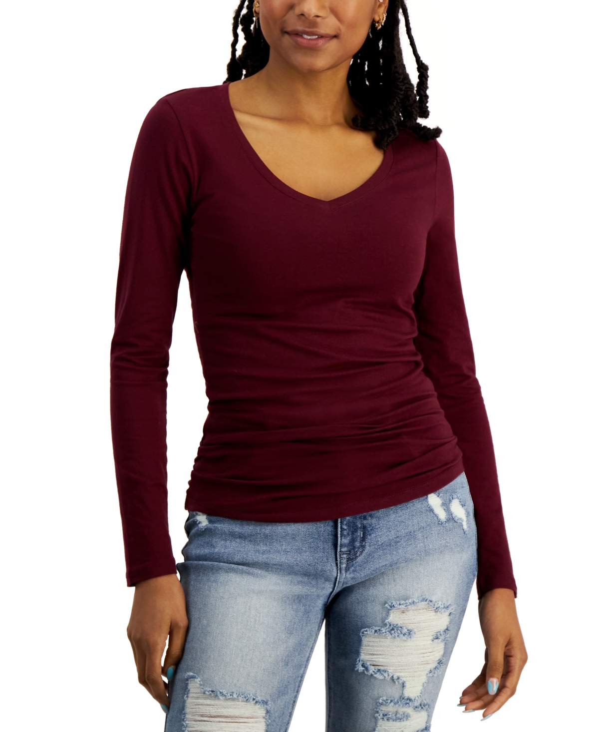 Aveto Juniors' V-Neck Long-Sleeved Top