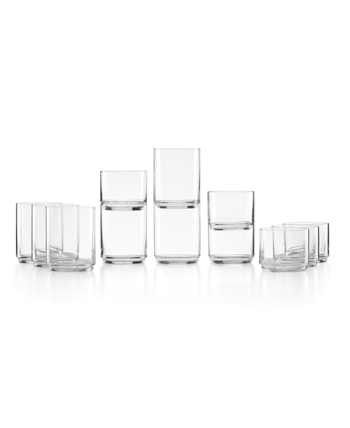 Shop Lenox Tuscany Classics Stackable Tall And Short Glasses Set, 12 Piece In Clear