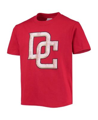 Big Boys Red Washington Nationals Distressed Logo T-shirt