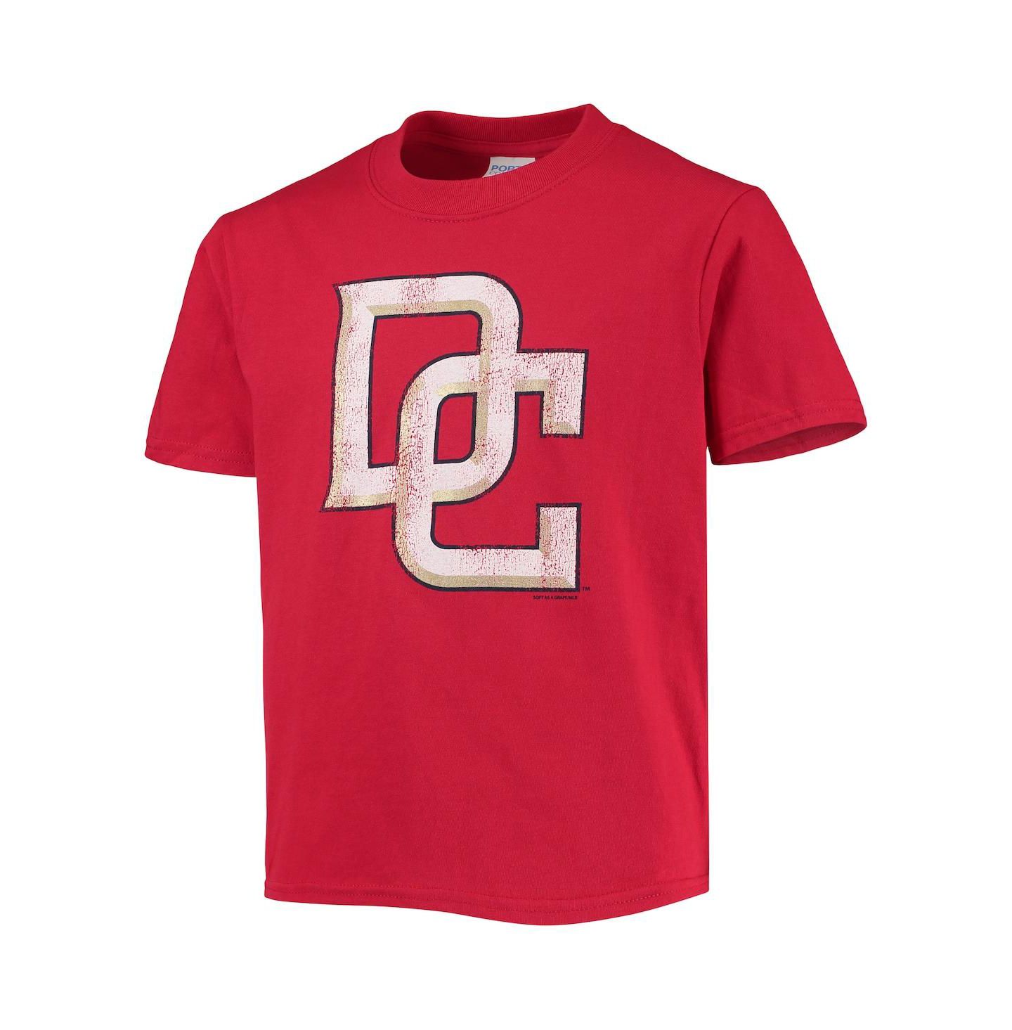 Футболка Soft As A Grape Red Washington Nationals Distressed Logo для мальчиков — фото 4