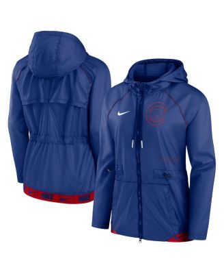 Women's Royal, Red Chicago Cubs Statement Raglan Full-Zip Hoodie Jacket