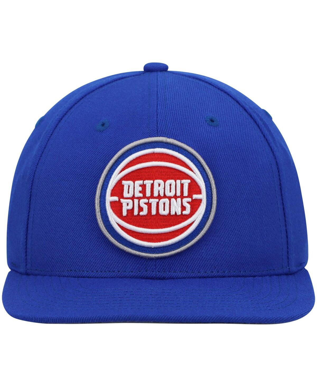 Shop Mitchell & Ness Men's  Blue Detroit Pistons Ground 2.0 Snapback Hat