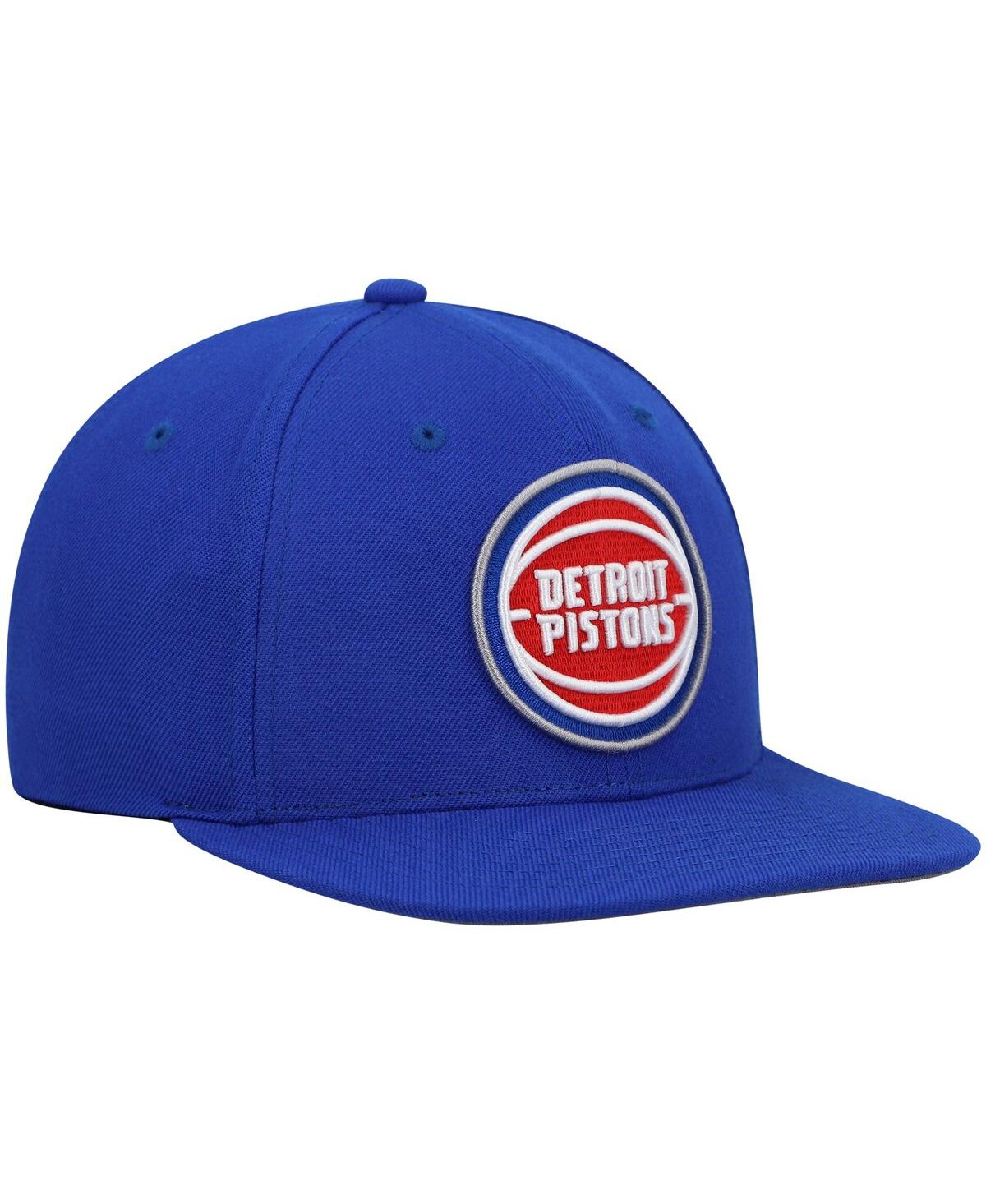 Shop Mitchell & Ness Men's  Blue Detroit Pistons Ground 2.0 Snapback Hat
