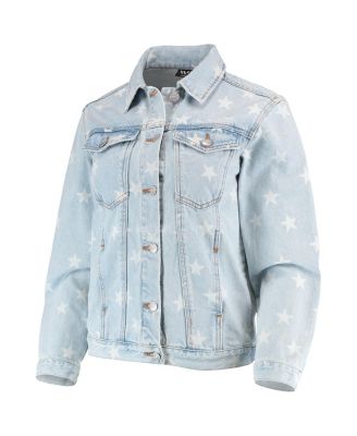 Women's San Francisco Giants Allover Print Button-Up Denim Jacket