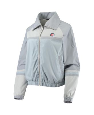 Women's Royal Chicago Cubs Colorblock Track Raglan Full-Zip Jacket