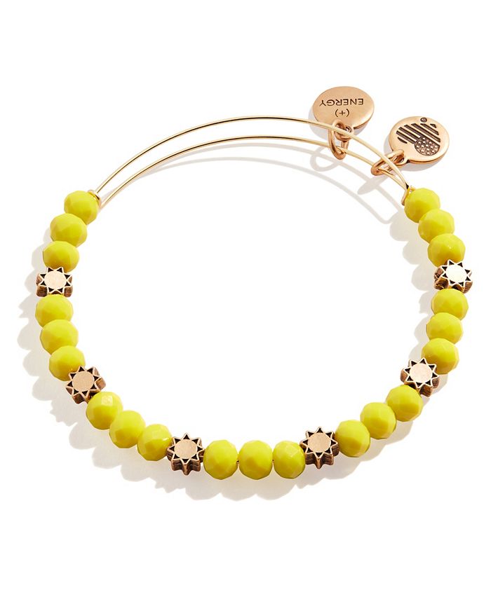 Alex and Ani Women s Sun and Yellow Beaded Bangle Macy s