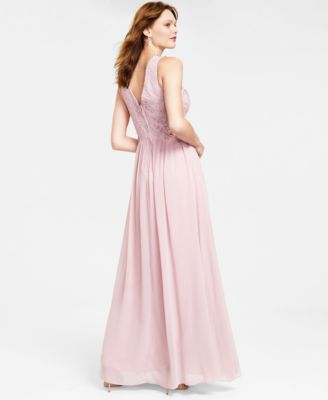 Juniors' Embellished Illusion Tulip Gown, Created for Macy's