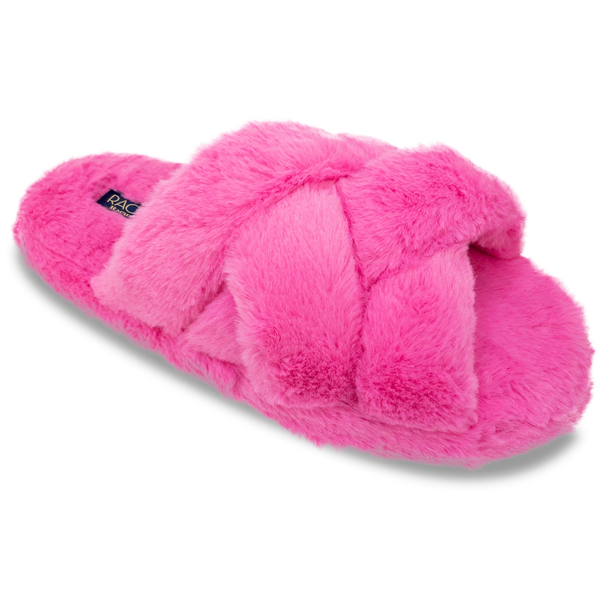 Cross band slider slippers, Hot Pink