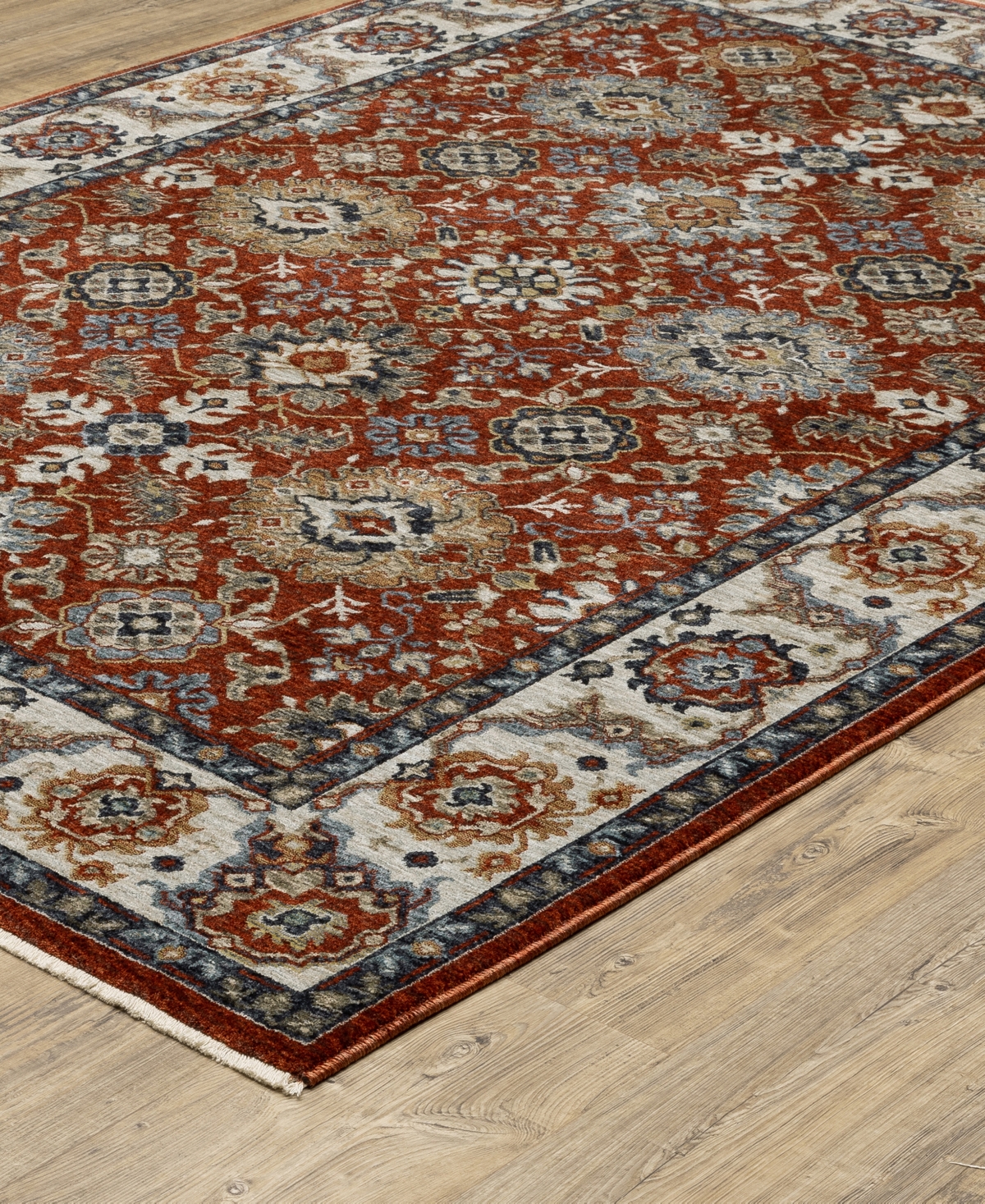 Jhb Design Devine Dev62r1 2'3" X 7'6" Runner Area Rug In Red,ivory