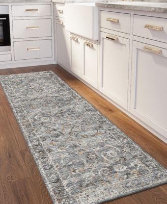 Jericho Washable JC4 2'6" x 8' Runner Area Rug
