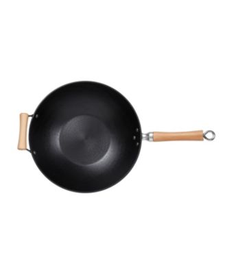 Professional Series Cast Iron Wok with Maple Handle, 14"