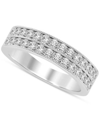 Macy's - Diamond Two-Row Band (1/2 ct. t.w.) in 14k Gold