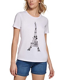 Women's Embellished Eiffel T-Shirt