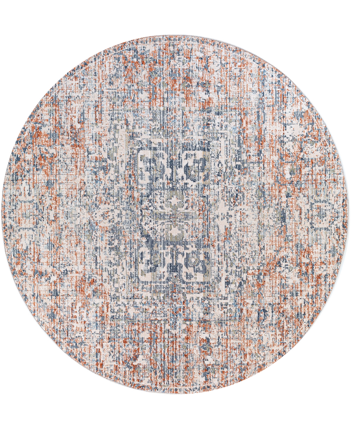 Surya Amore AMO2303 7'10in x 7'10in Round Area Rug - Denim