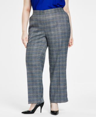 plus size gingham pants