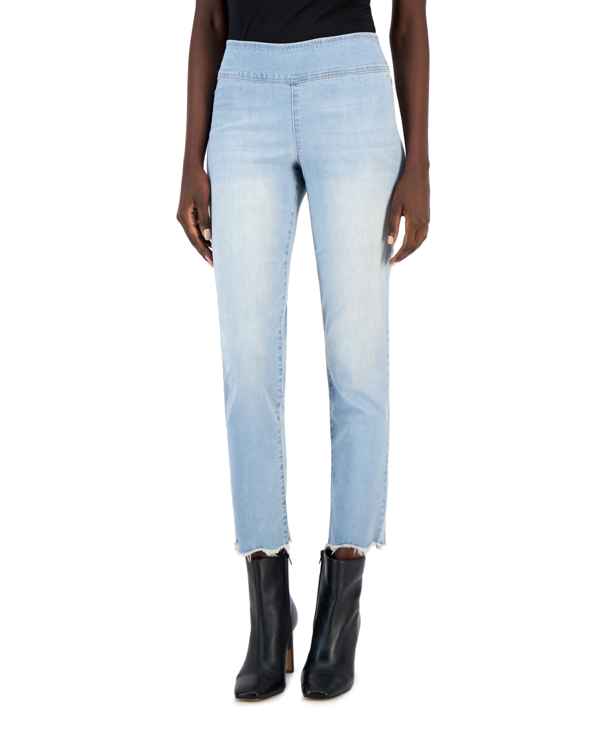  Inc International Concepts Women's Pull-On Straight-Leg Jeans, Created for Macy's