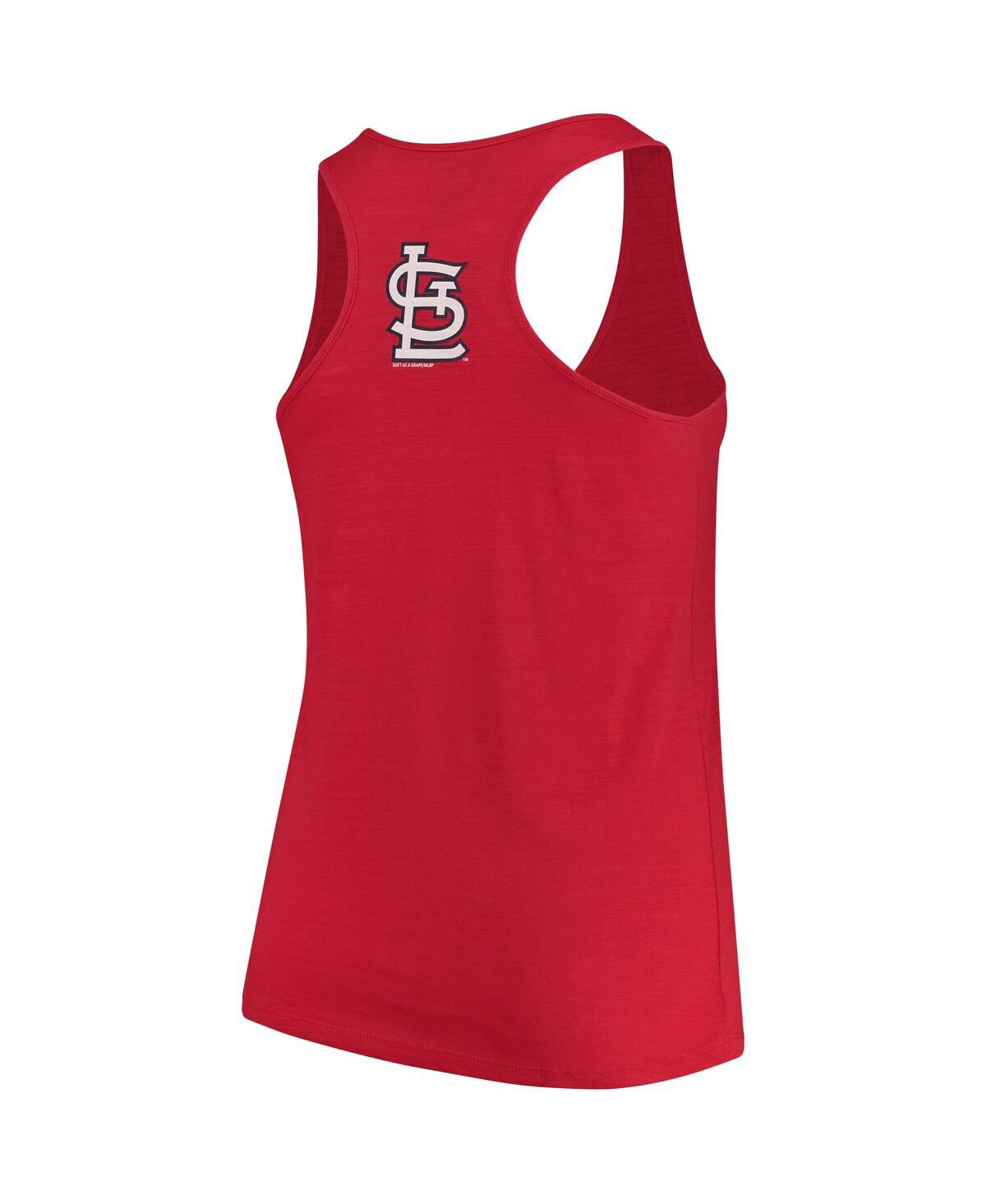 Women's Soft As A GrapeSt. Louis Cardinals Plus Size Swing for the Fences Racerback Tank Top - Red