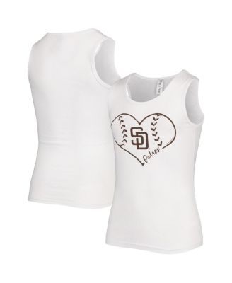 Big Girls White San Diego Padres Team Tank Top
