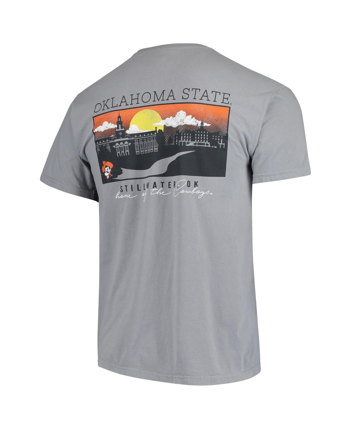 Men'sOklahoma State Cowboys Team Comfort Colors Campus Scenery T-shirt - Gray