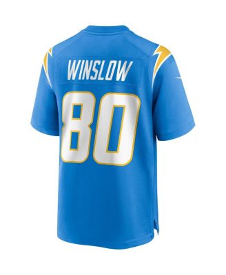 Men's Kellen Winslow Powder Blue Los Angeles Chargers Game Retired Player Jersey