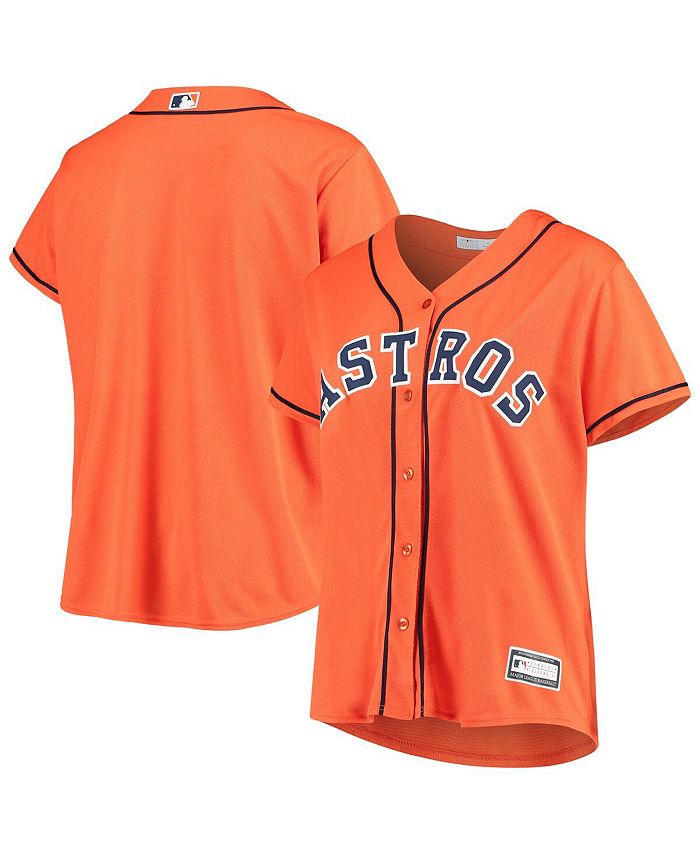Profile Women's Orange Houston Astros Plus Size Alternate Replica