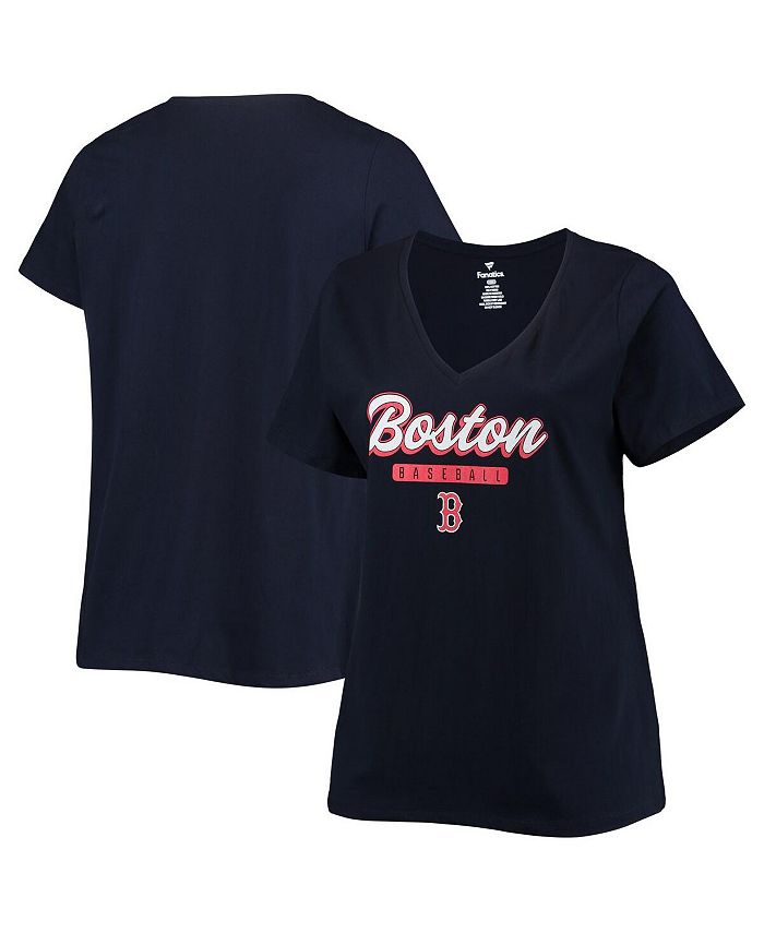 Profile Women's Navy Boston Red Sox Plus Size VNeck Tshirt Macy's