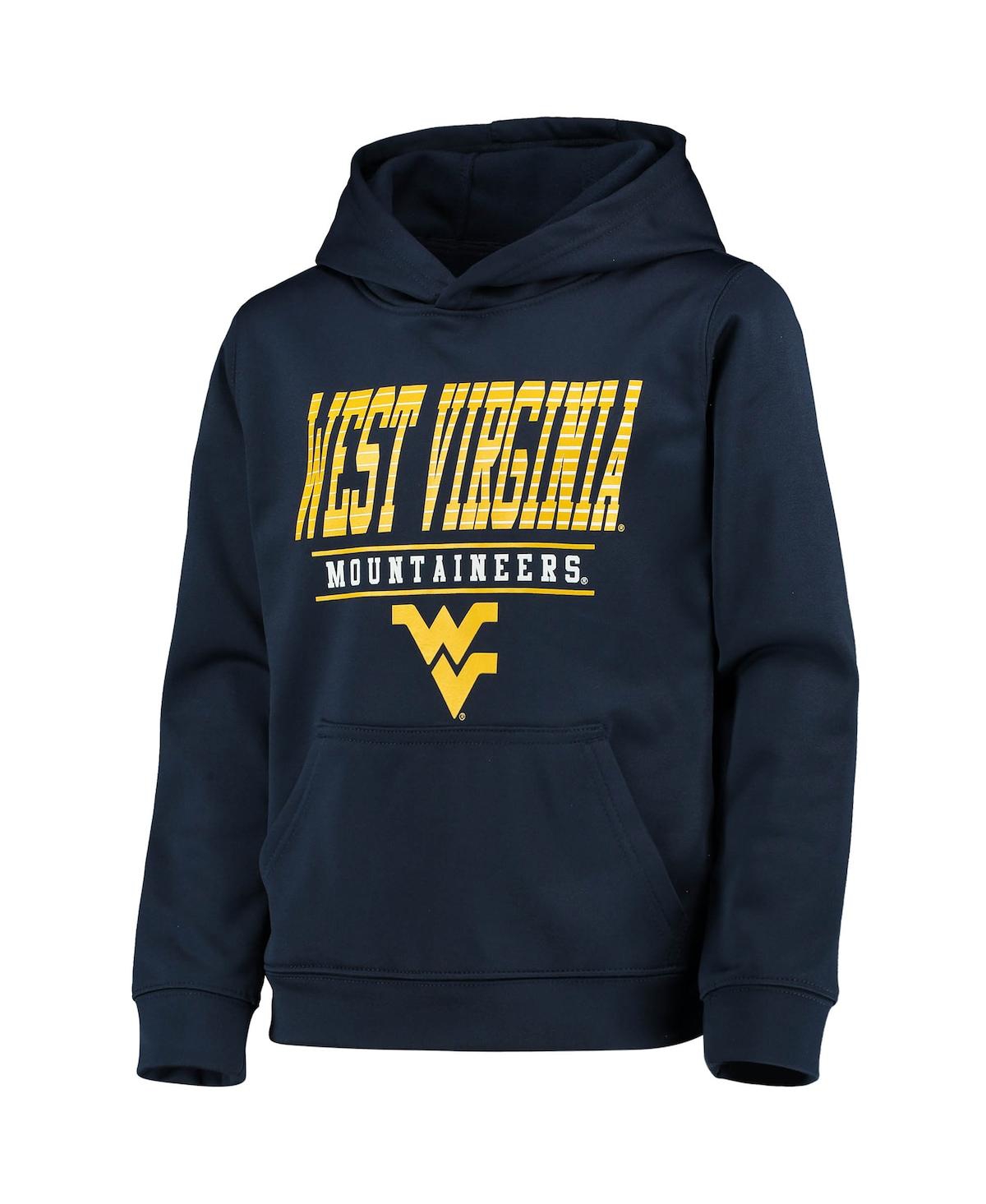 Shop Outerstuff Big Boys Navy West Virginia Mountaineers Fast Pullover Hoodie