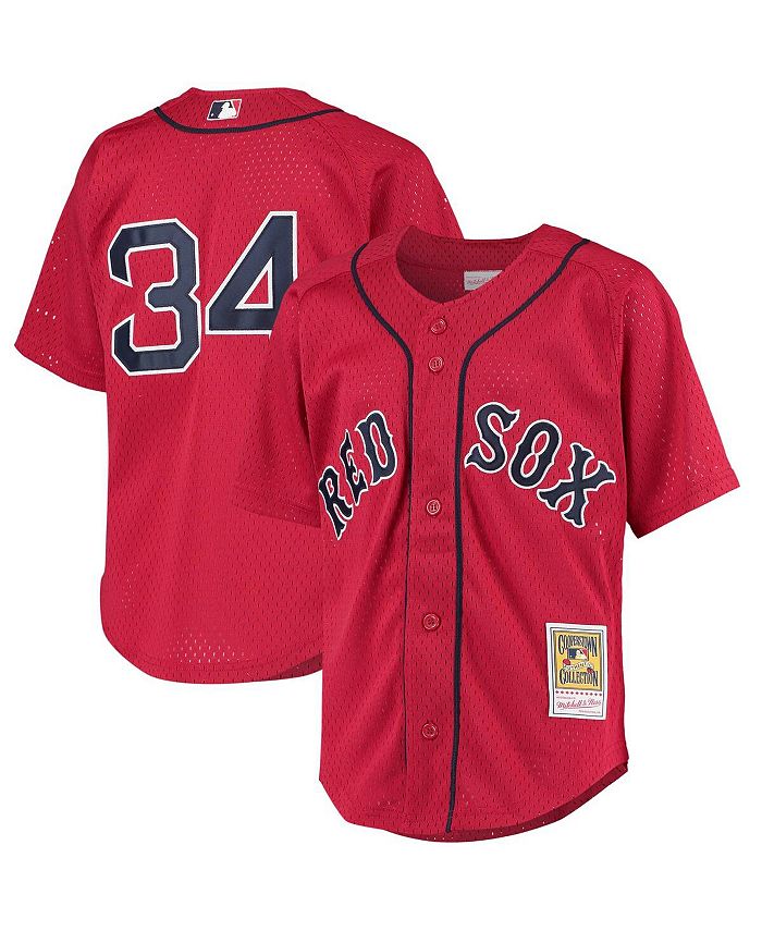 Youth Mitchell & Ness David Ortiz Red Boston Red Sox Cooperstown Collection Batting Practice Jersey