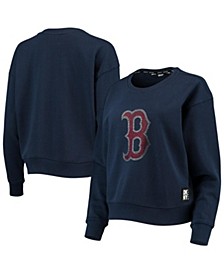 Women's Navy Boston Red Sox Carrie Pullover Sweatshirt