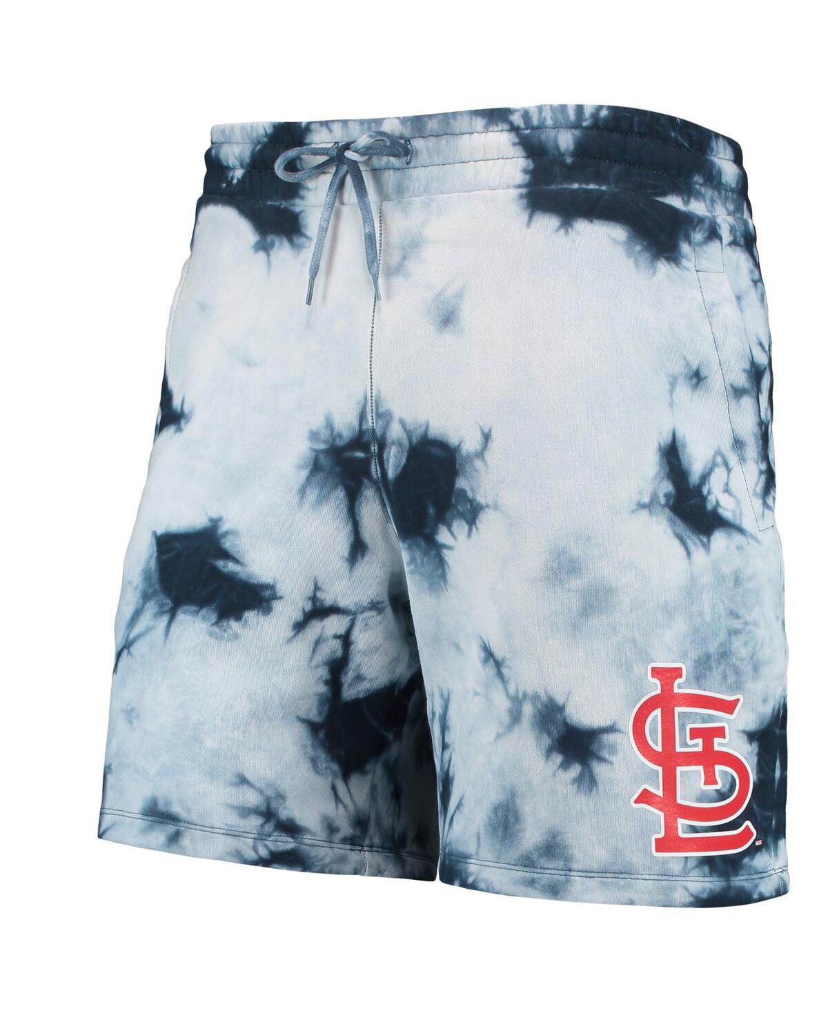NEW ERA MEN'S NEW ERA NAVY ST. LOUIS CARDINALS TEAM DYE SHORTS 