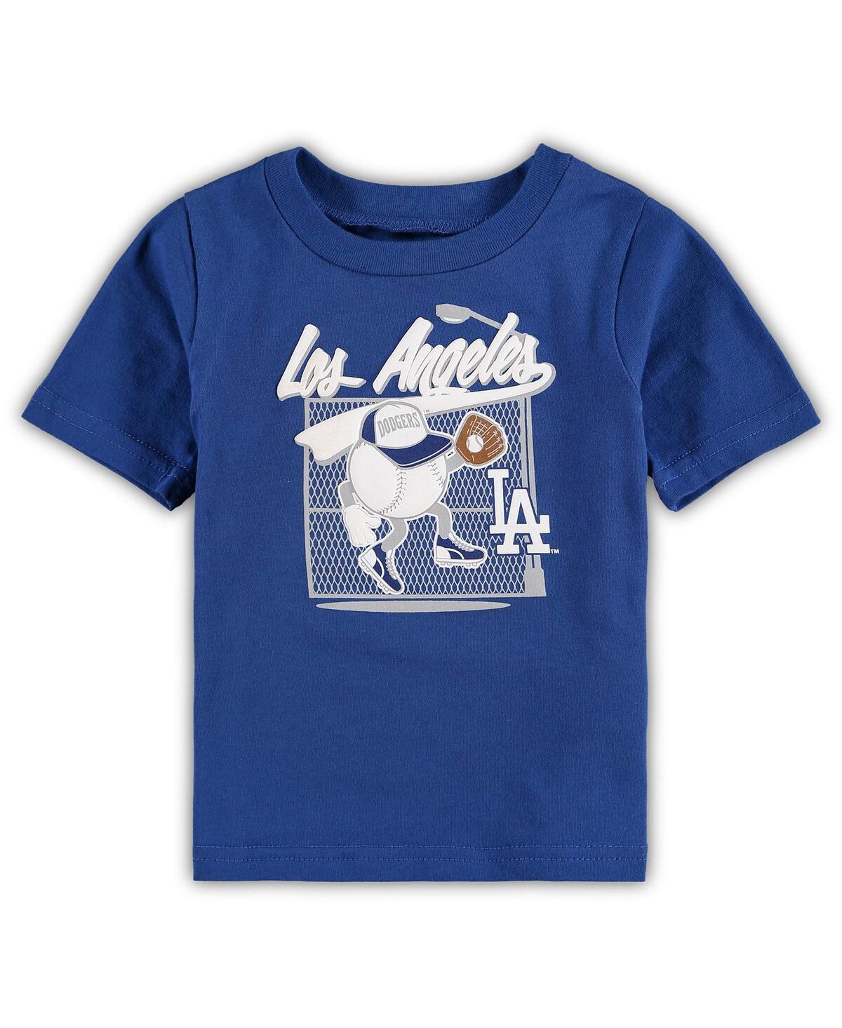 Outerstuff Babies' Infant Boys And Girls Royal Los Angeles Dodgers On The Fence T-shirt