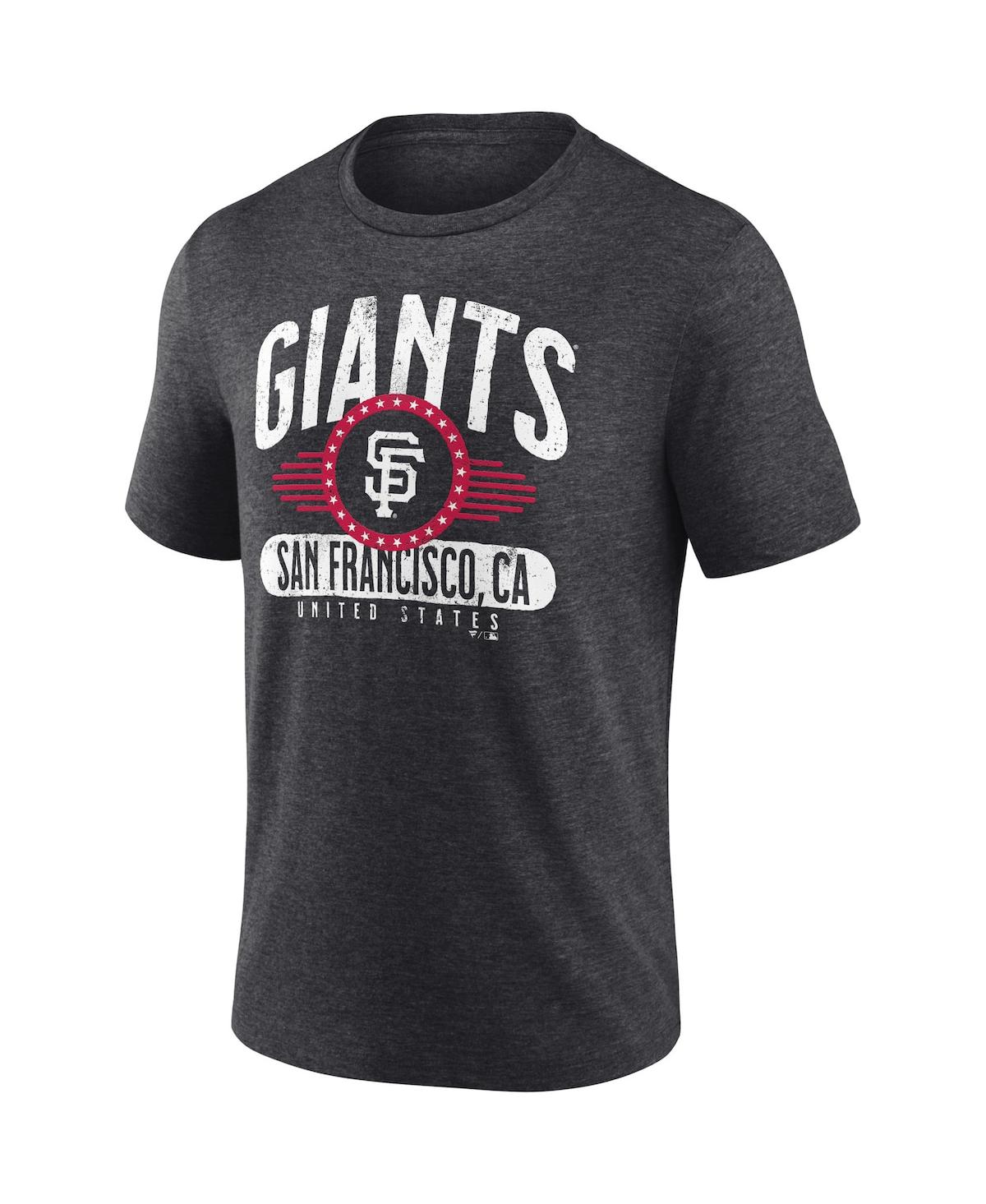 Men's FanaticsSan Francisco Giants Badge of Honor Tri-Blend T-shirt - Heathered Charcoal