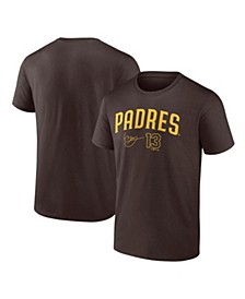 Men's Branded Manny Machado Brown San Diego Padres Player Name and Number T-shirt